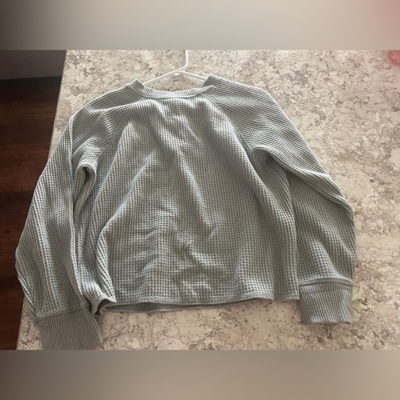 Old Navy Waffle Knit Henley Sweater Medium Green Women’s - Picture 10 of 10